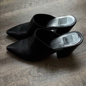 Dolce Vita Leather Block Heel Mules